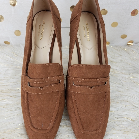 Liz Claiborne Marmara Refined Comfort Brown Suede Penny Loafers Size 8M - Picture 3 of 12